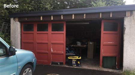 old garage door