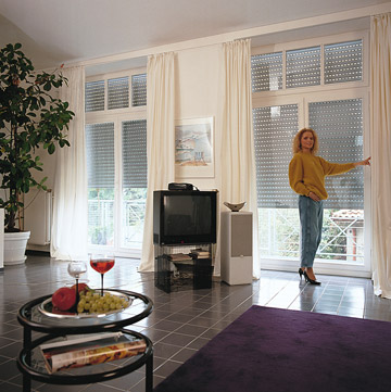 External shutters for patio door